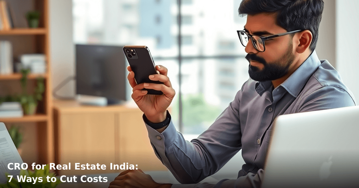CRO for Real Estate India: 7 Ways to Cut Costs