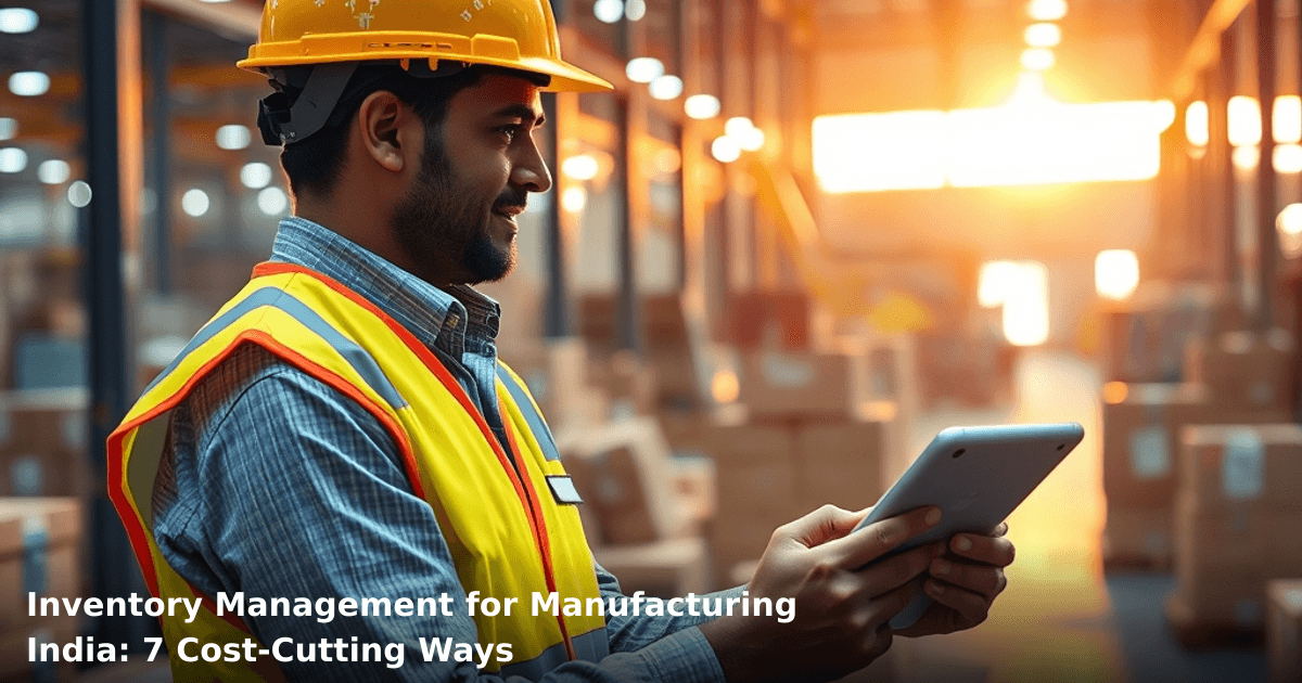Inventory Management for Manufacturing India: 7 Cost-Cutting Ways