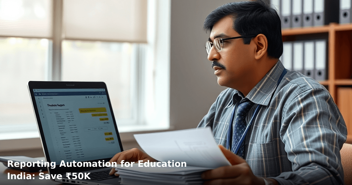 Reporting Automation for Education India: Save ₹50K