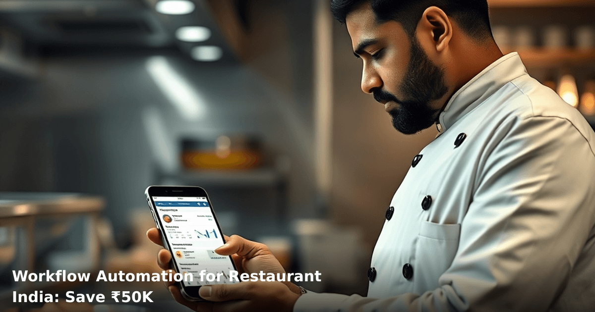 Workflow Automation for Restaurant India: Save ₹50K